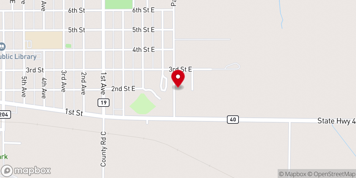 Map showing location of Minnesota Valley Lutheran Church