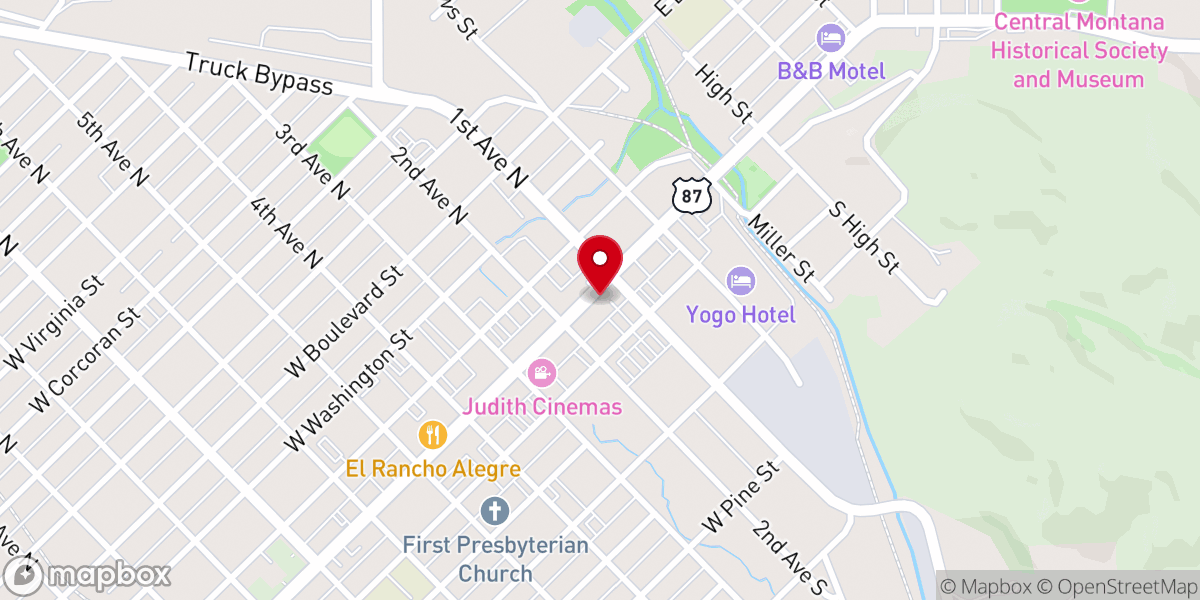 Map showing location of 406 Cafe
