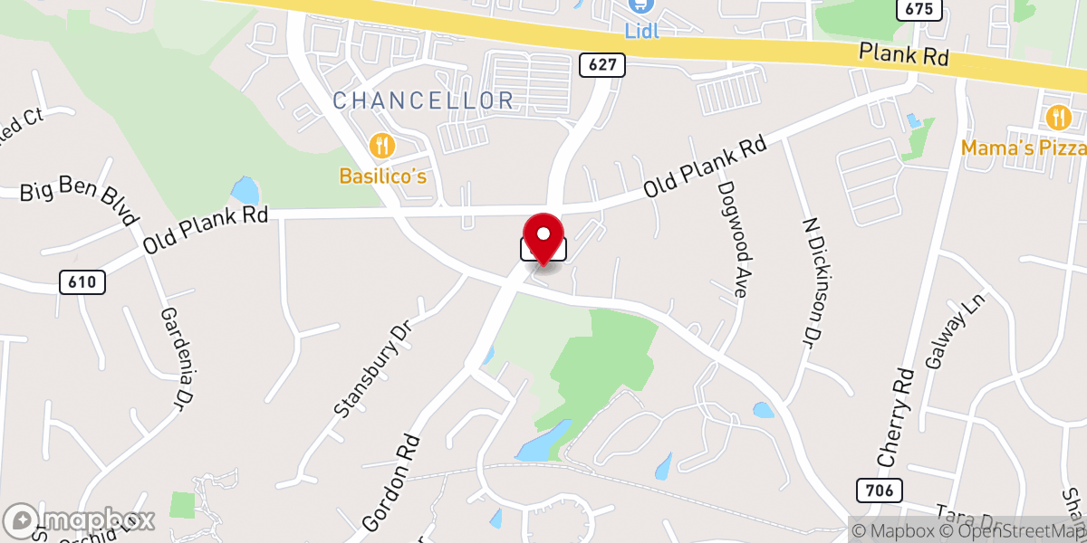 Map showing location of Mount Hope Baptist Church