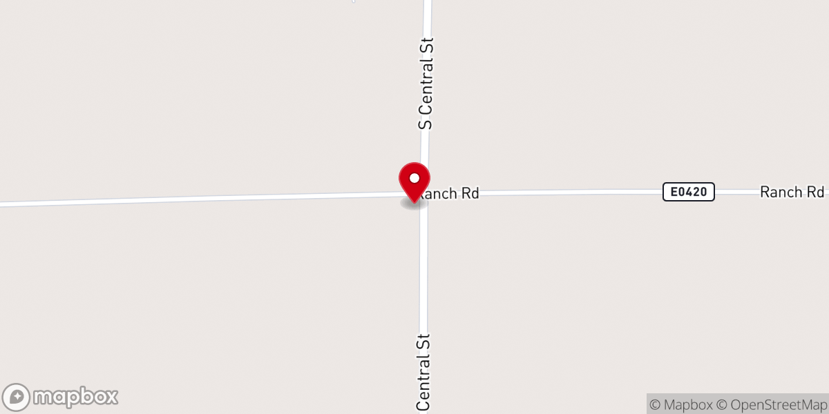 Map showing location of Antelope Valley Church