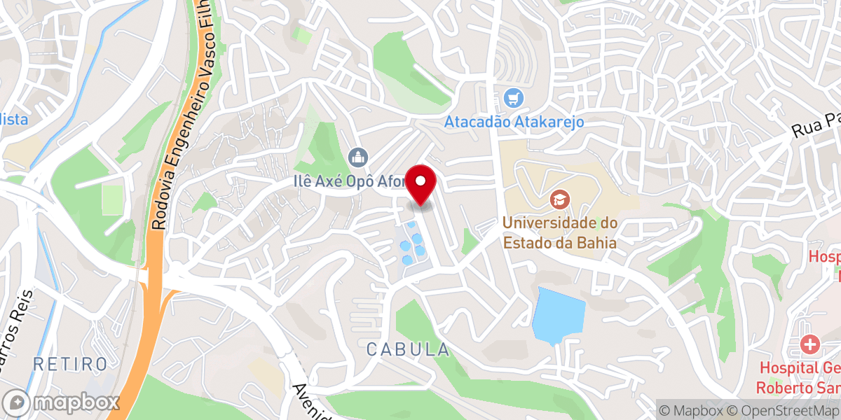 Map showing location of Igreja Batista Bíblica Salem