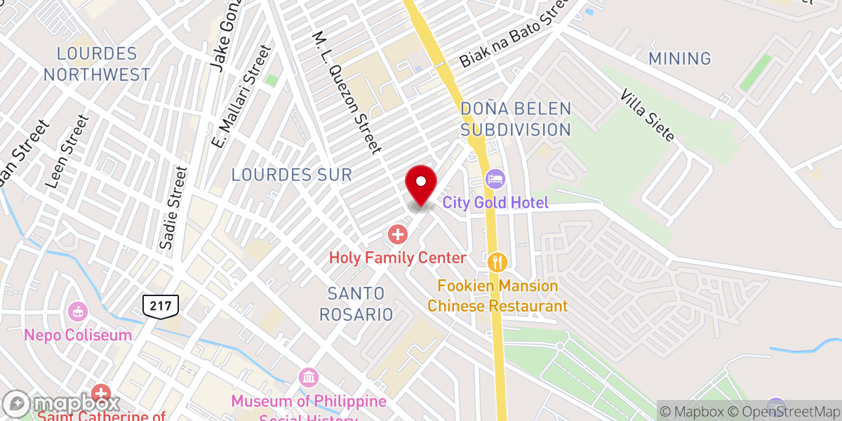 Map showing location of Sto. Cristo Chapel