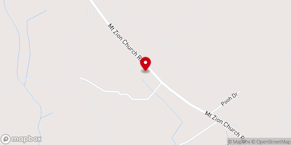 Map showing location of Mt Zion United Methodist Church