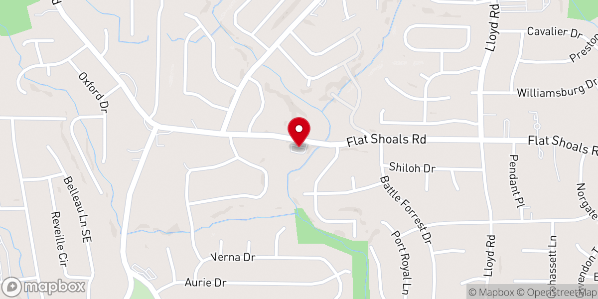 Map showing location of Tabernacle-Faith Christian Church