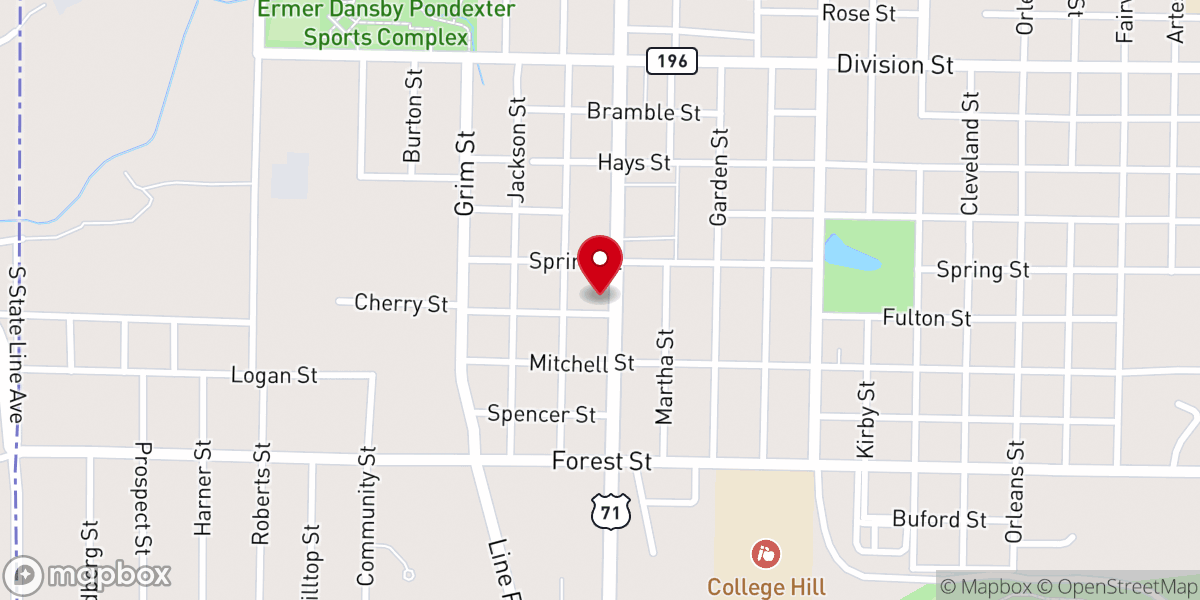 Map showing location of Life House Outreach Center