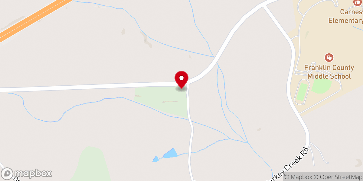 Map showing location of Compassion Baptist Church