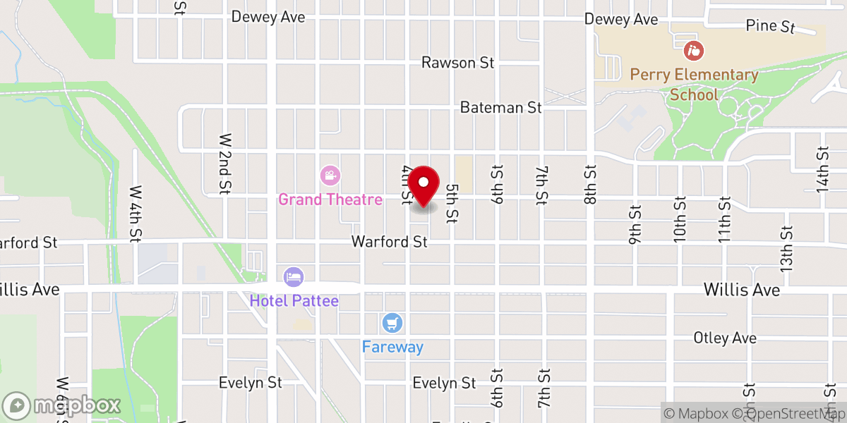 Map showing location of First Baptist Church