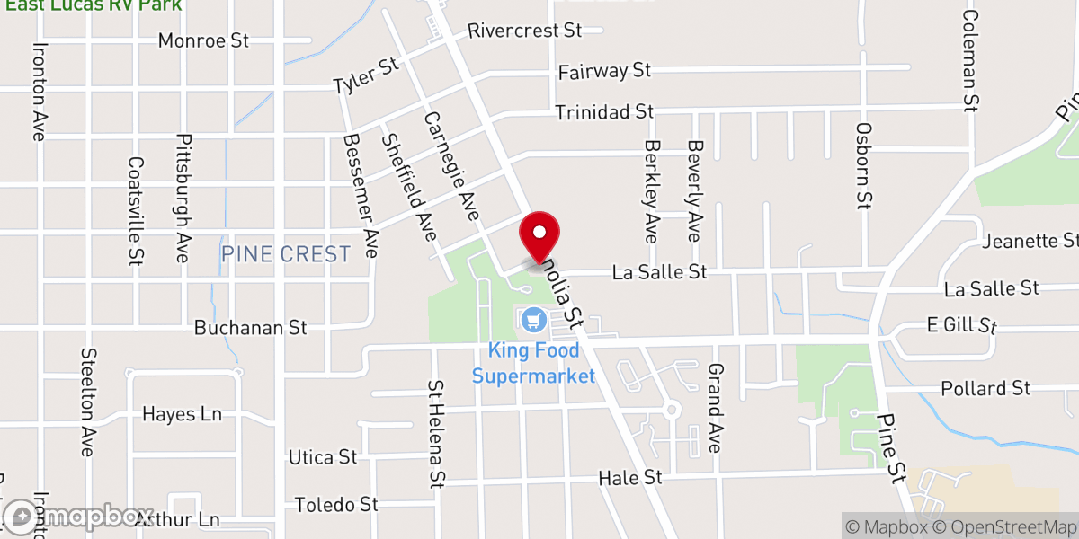 Map showing location of New Life Deliverance Holiness