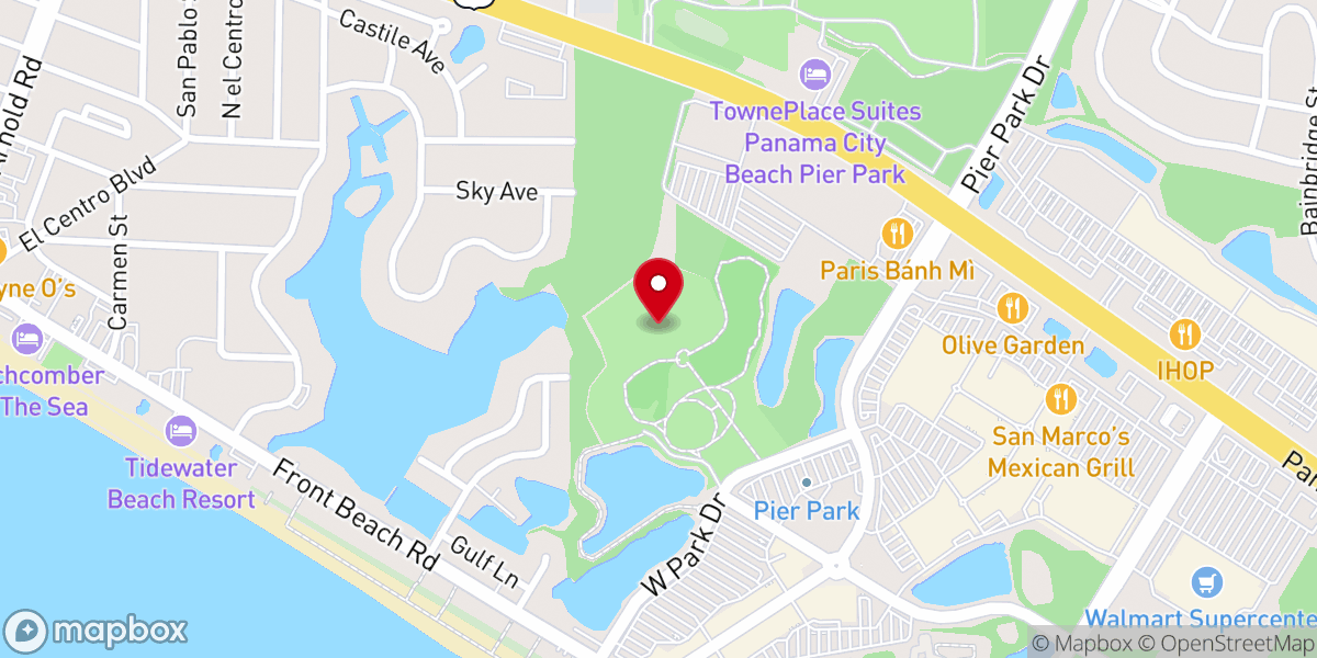 Map showing location of Emerald Coast Cruizin