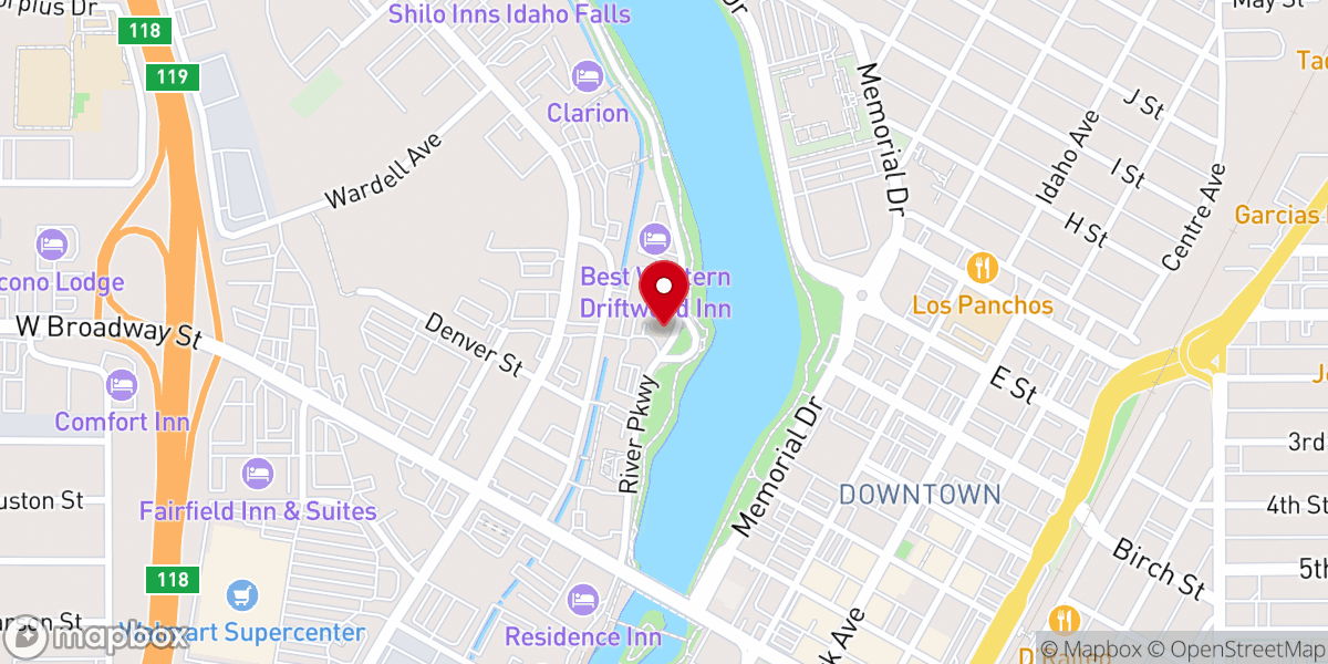 Map showing location of The Gathering Church