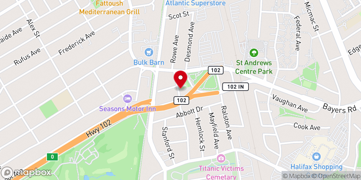 Map showing location of Calvin Presbyterian Church