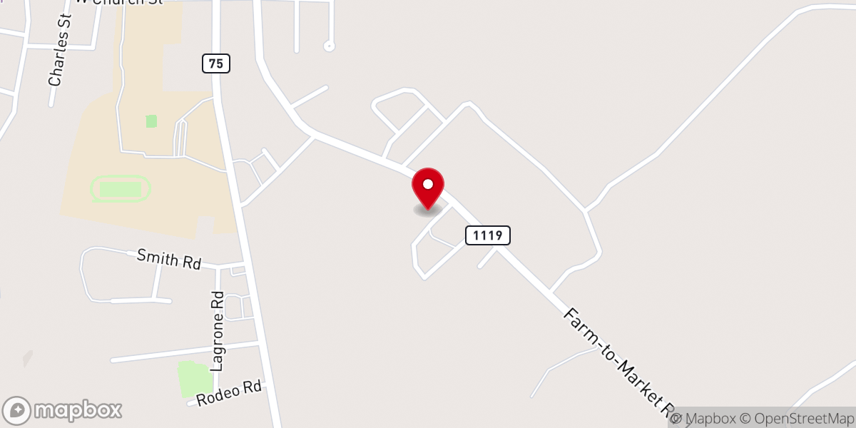 Map showing location of Ebenezer Baptist Church