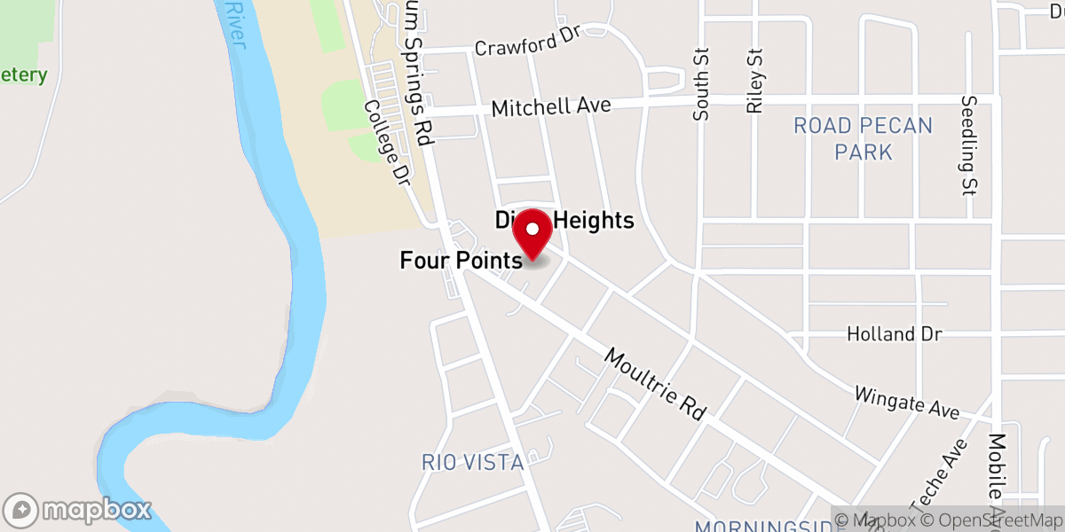 Map showing location of Pleasant Hill Missionary Baptist Church