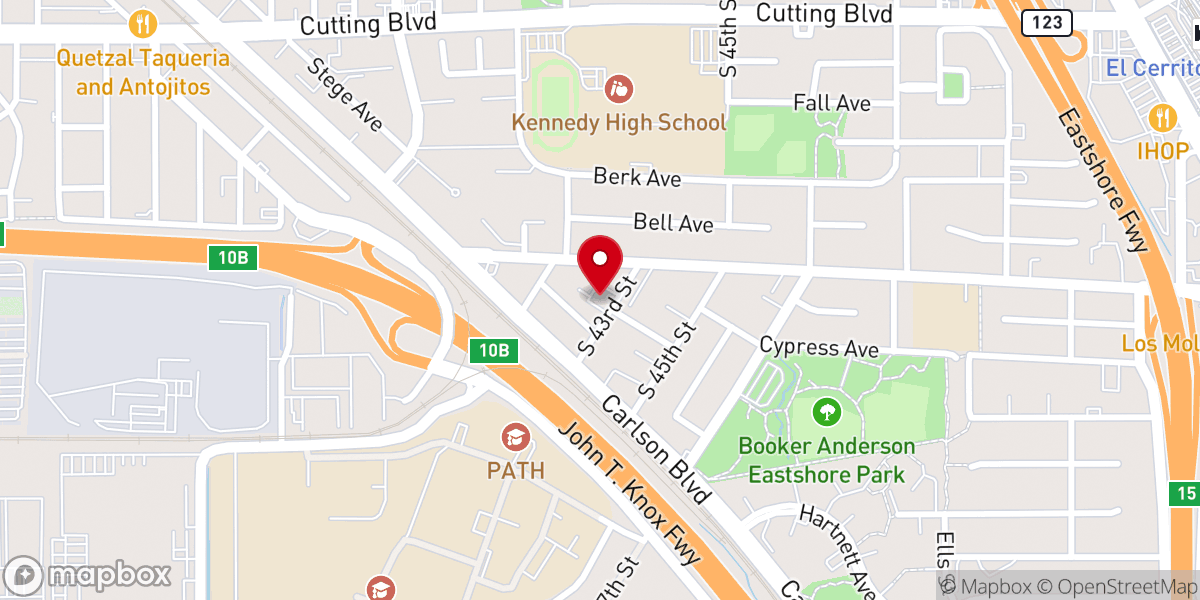 Map showing location of Pilgrim Rest Missionary Baptist Church