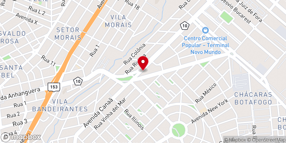 Map showing location of Comunidade Batista da Paz - Goiânia