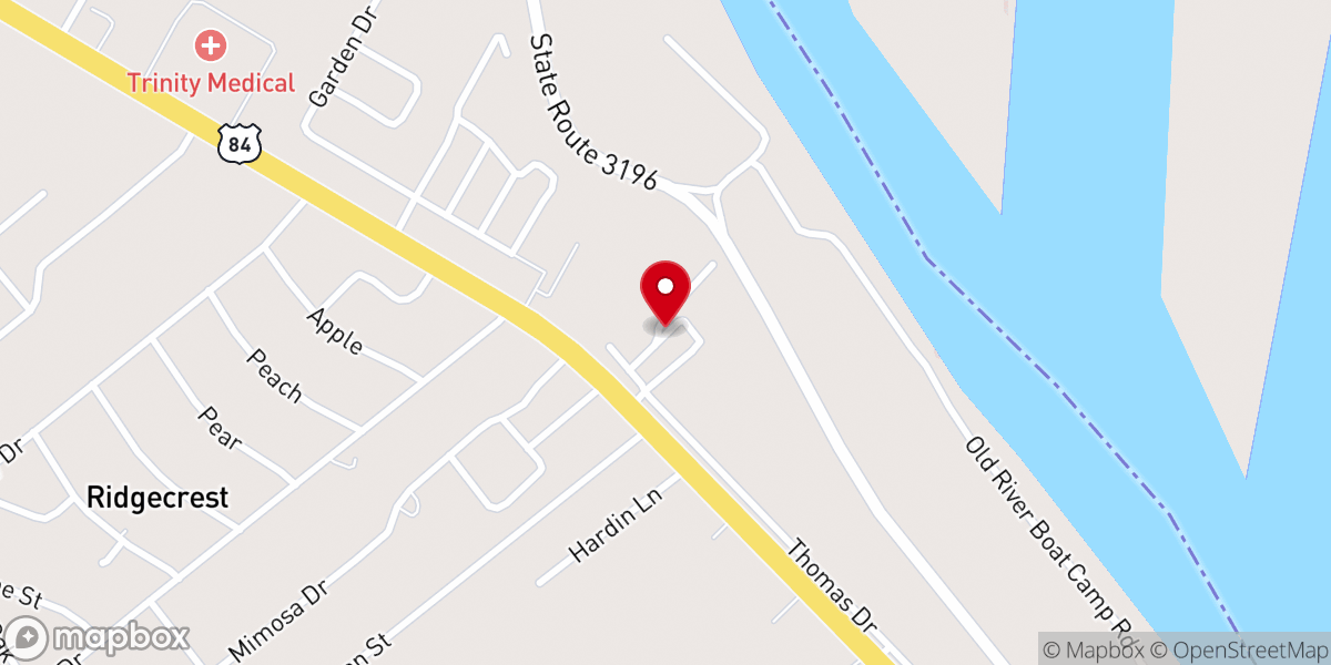 Map showing location of True Life Church