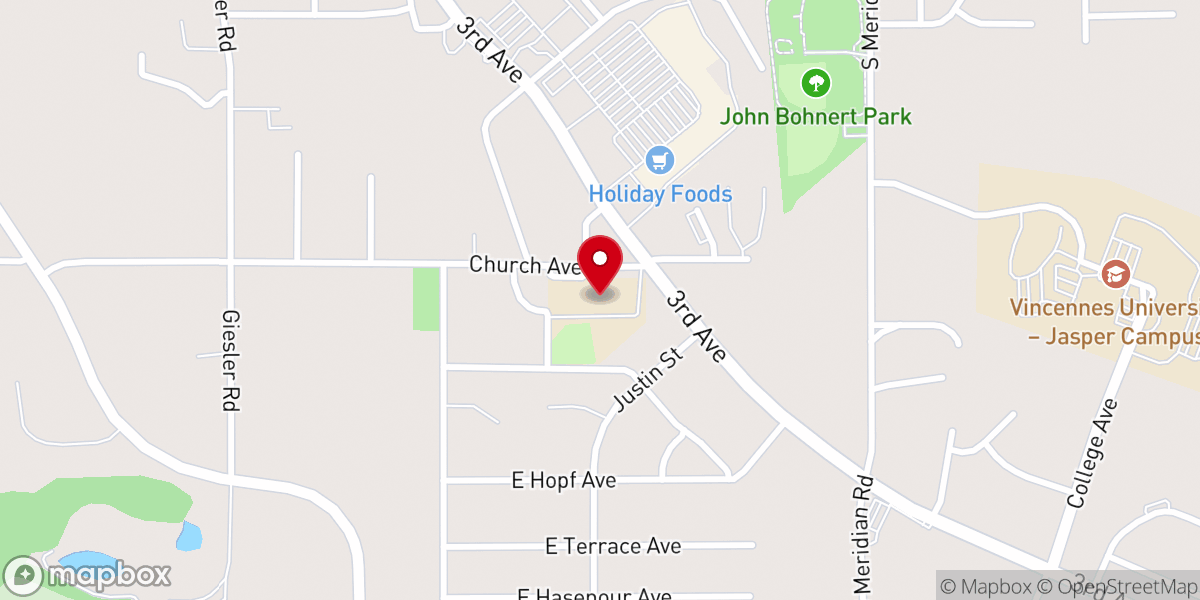 Map showing location of Holy Trinity Catholic School