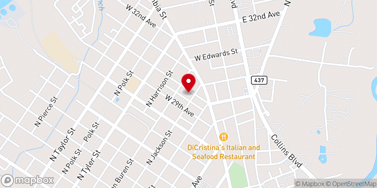 Map showing location of Mt. Zion Pilgrim Missionary Baptist Church