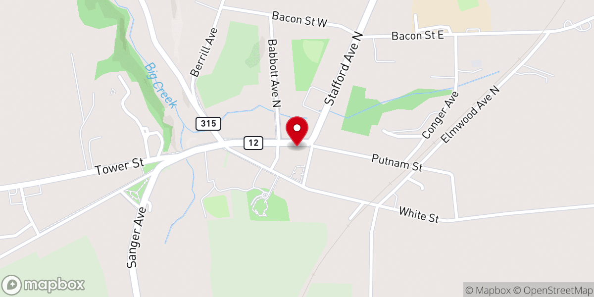 Map showing location of Waterville Historical Society