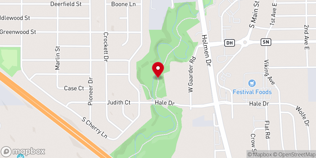 Map showing location of Halfway Creek