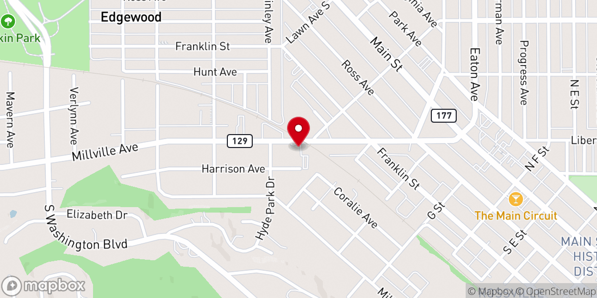 Map showing location of Bridge Church of the Nazarene