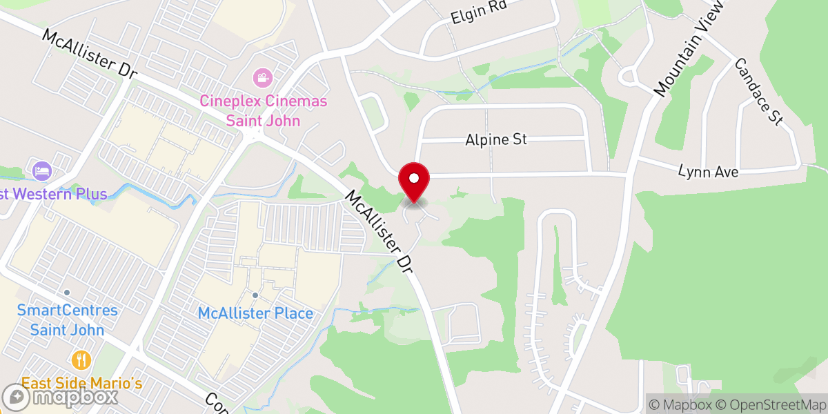 Map showing location of FHB Church (Forest Hills Baptist Church)