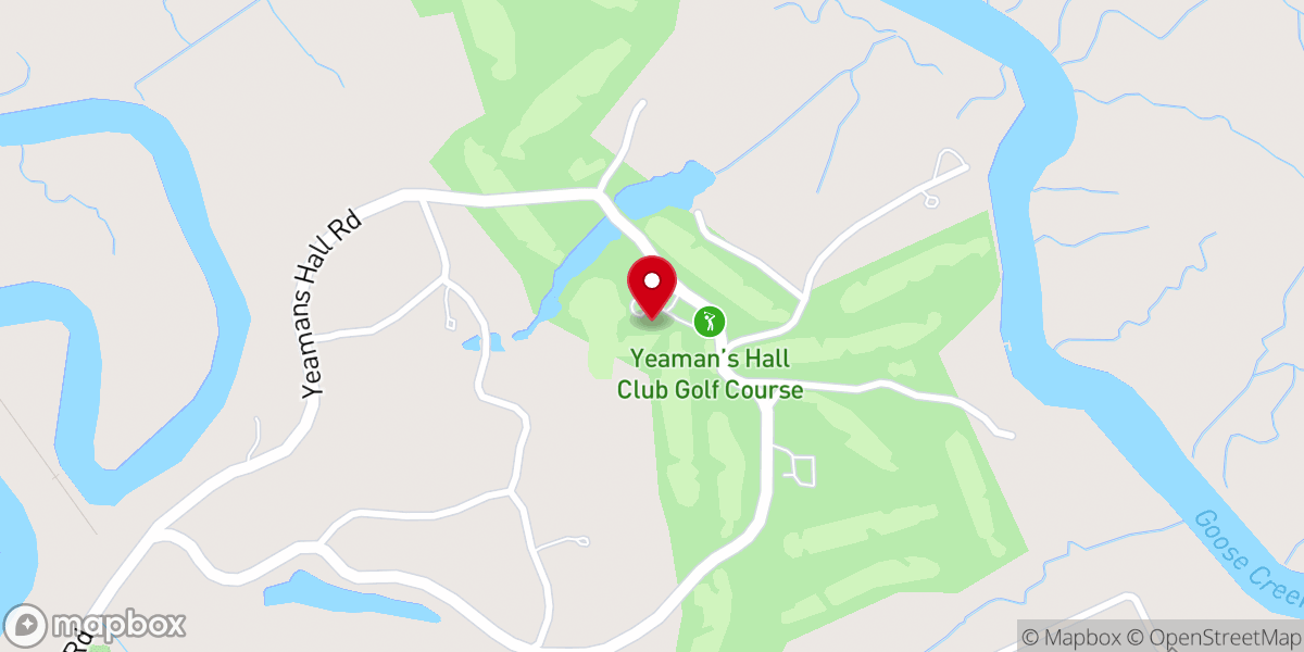 Map showing location of Yeamans Hall Club
