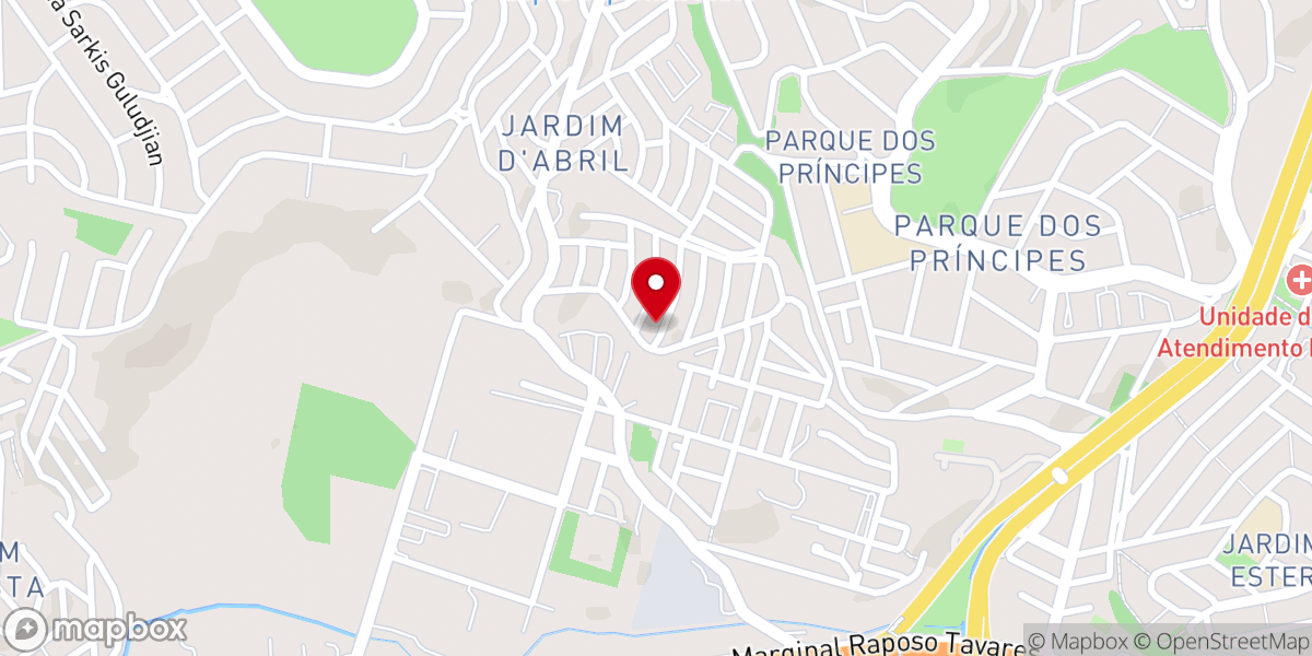 Map showing location of AD Brás Osasco Jd. D'Abril SP