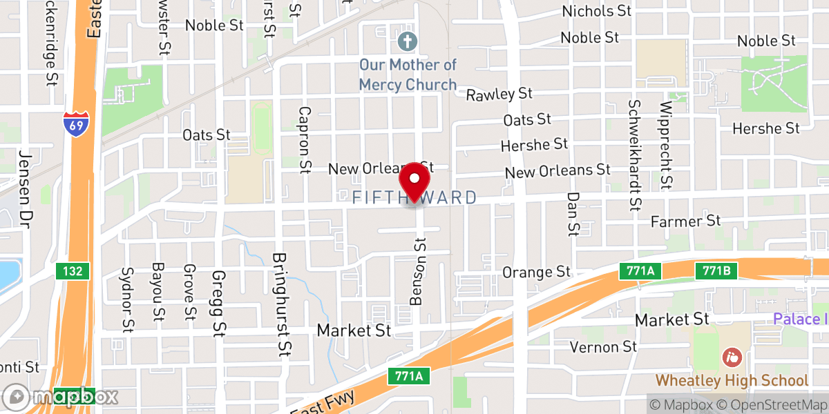Map showing location of Latter Day Deliverance Revival
