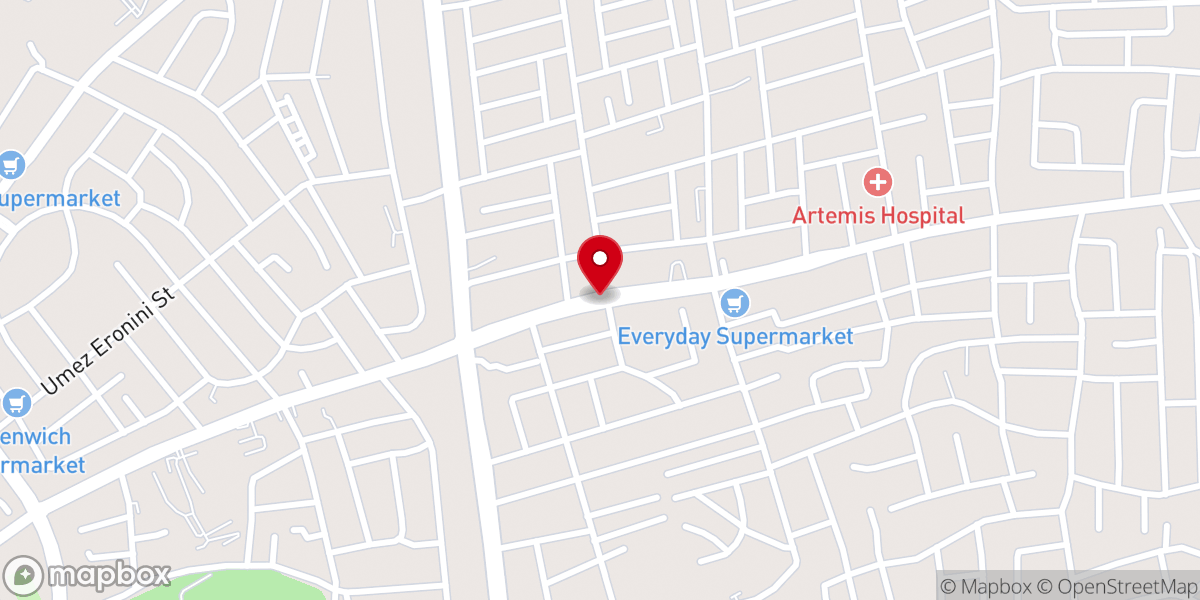 Map showing location of Ropheka Holyghost Church