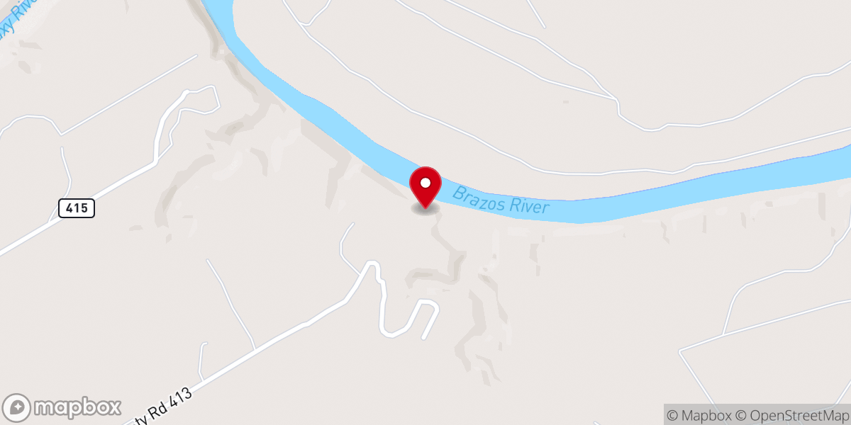 Map showing location of Cedars on the Brazos