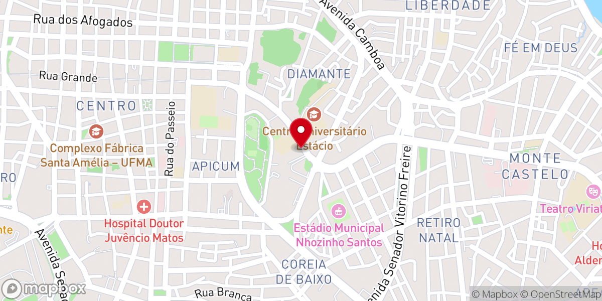 Map showing location of Igreja Universal