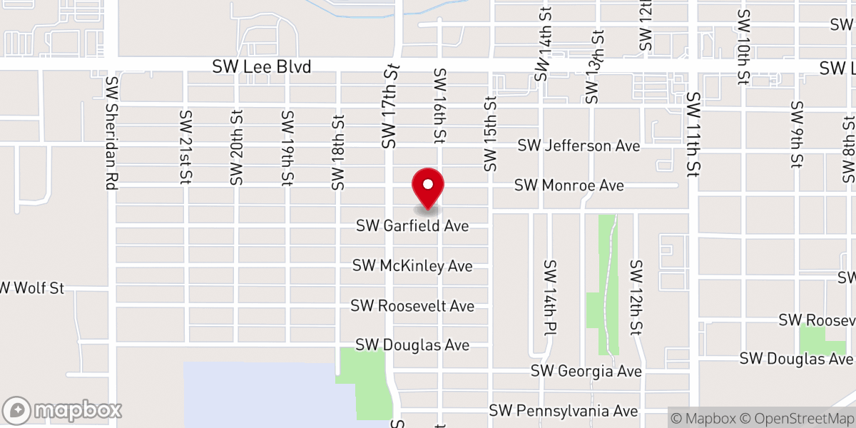 Map showing location of Union Baptist Church