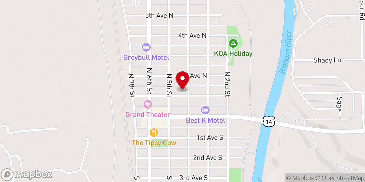 Map showing location of First Baptist Church