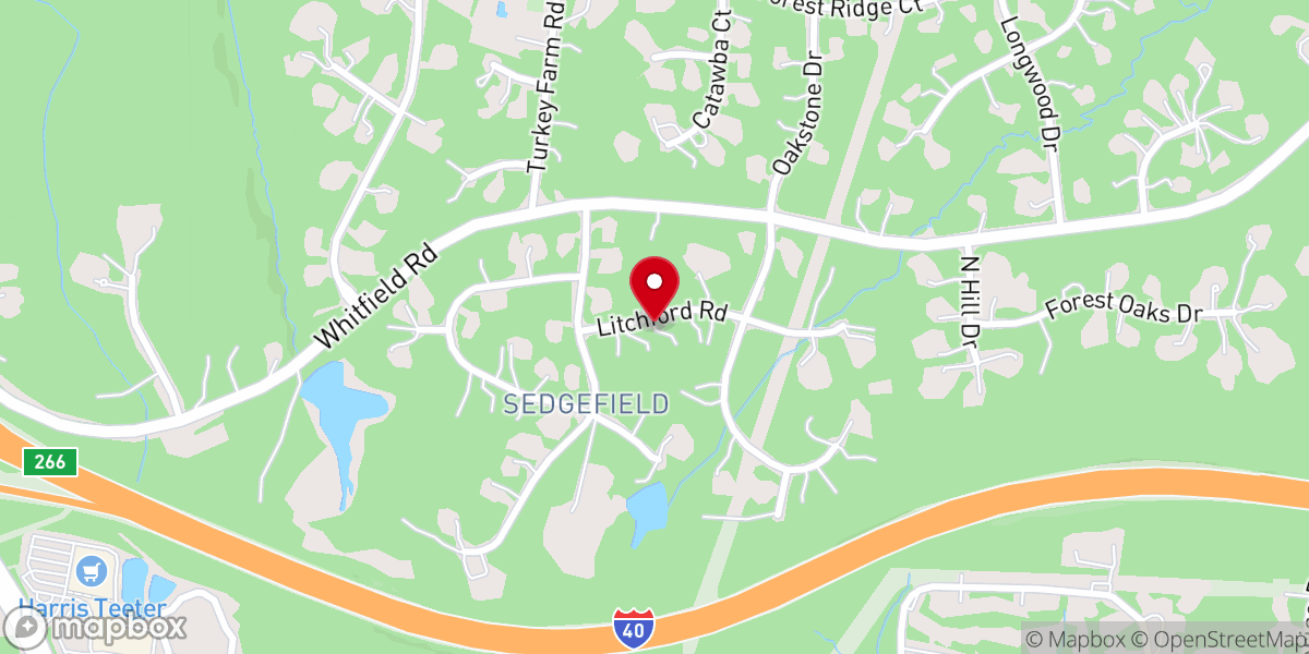 Map showing location of Chapel Hill, NC 27514