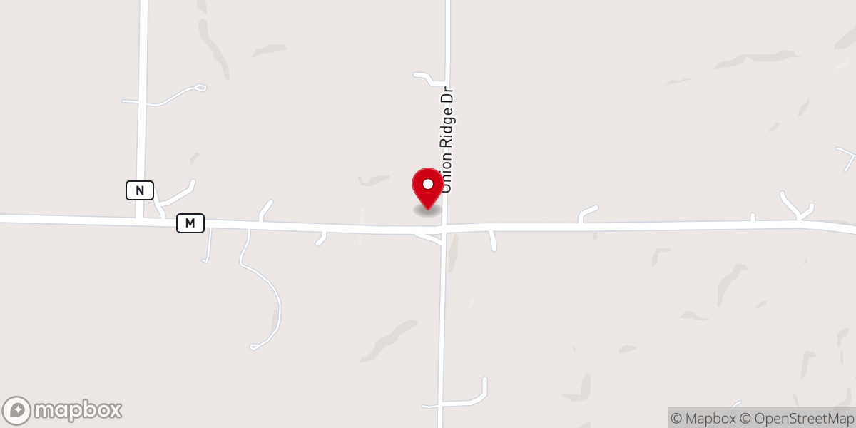 Map showing location of Union Ridge Church