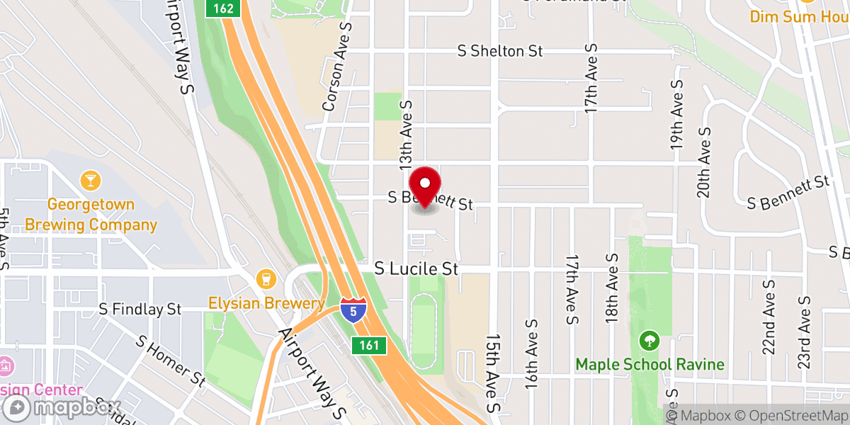 Map showing location of Saint George Catholic Church