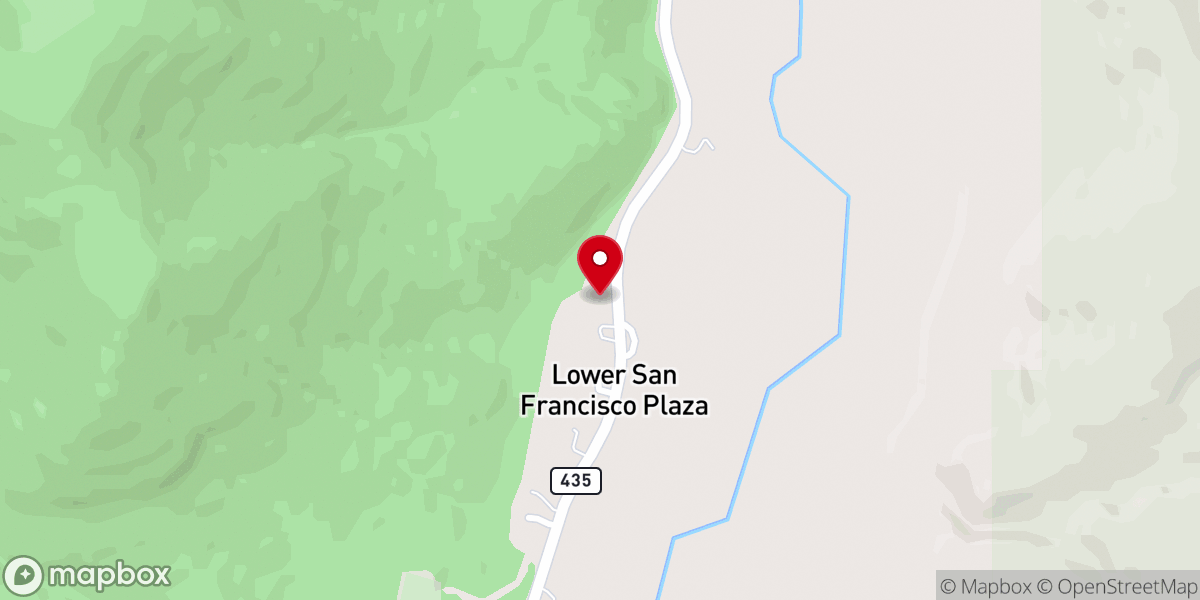 Map showing location of St. Isidore Mission