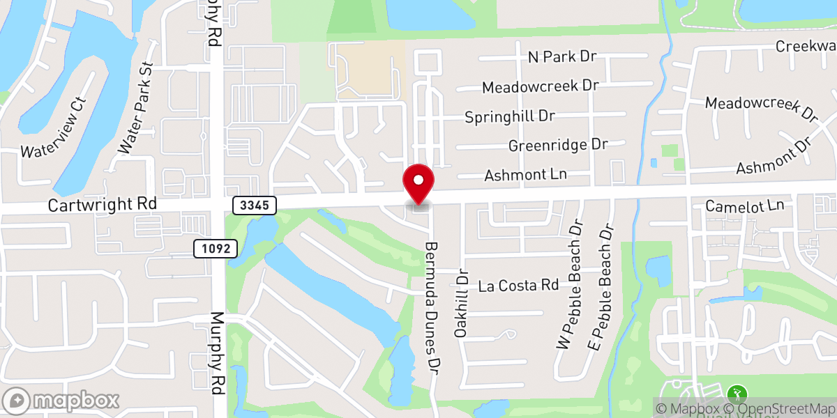 Map showing location of Arabic Church of Houston