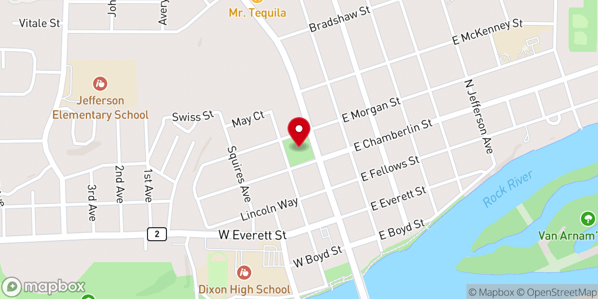 Map showing location of John Dixon Park
