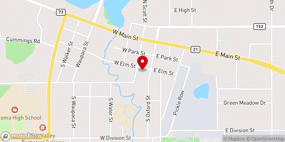 Map showing location of Trinity Lutheran Church