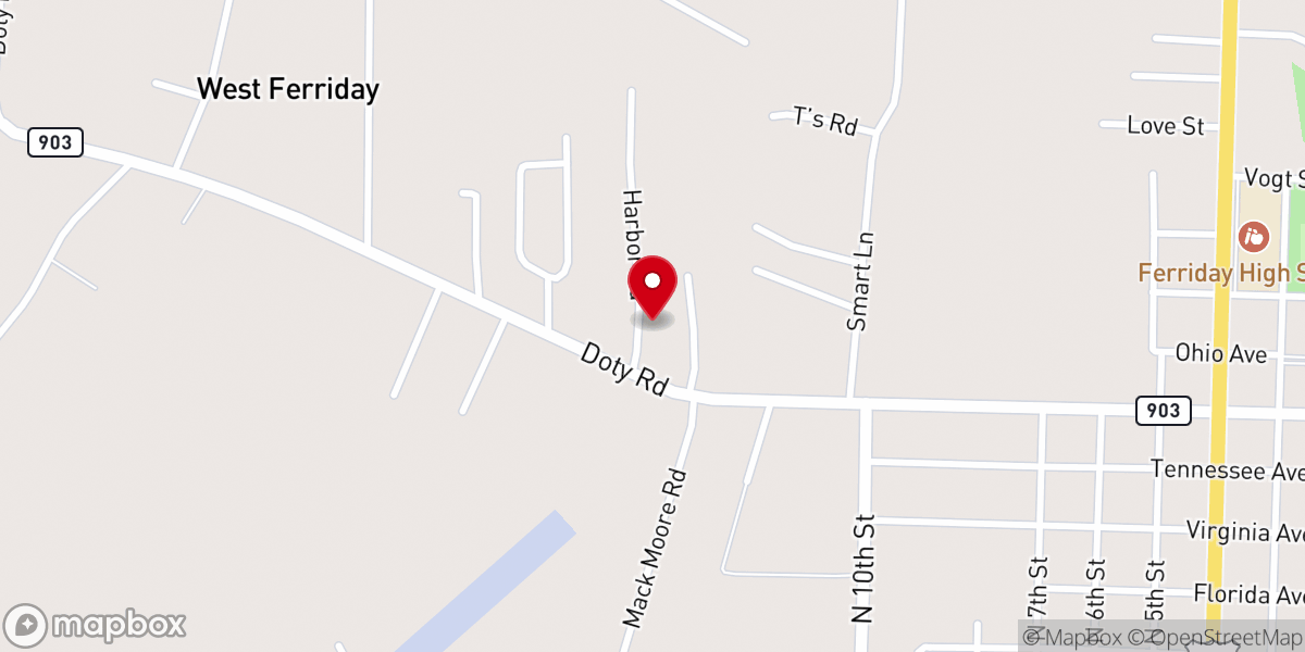 Map showing location of House of Prayer