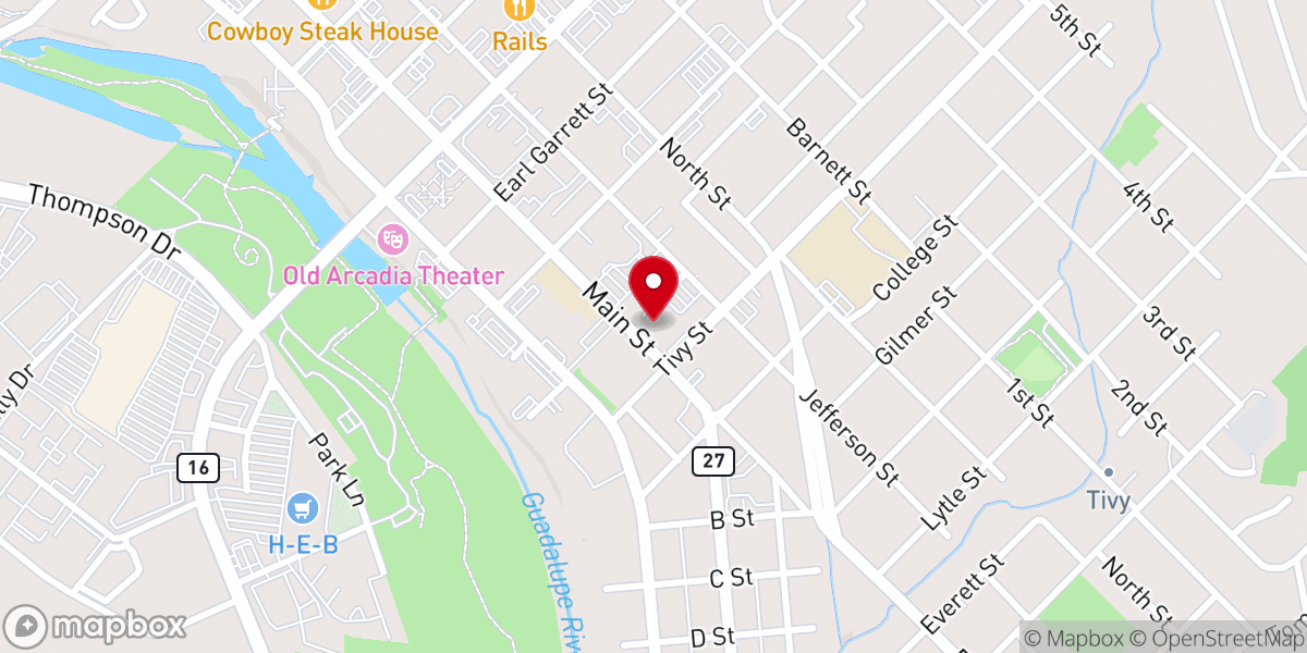 Map showing location of St Peter's Episcopal Church