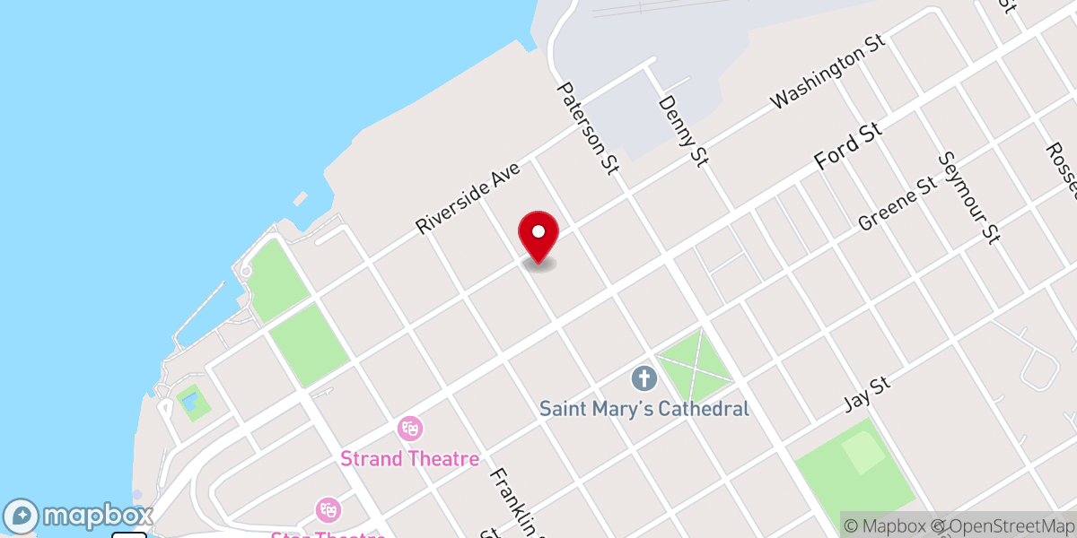Map showing location of Catholic Charities Outreach Center - Ogdensburg