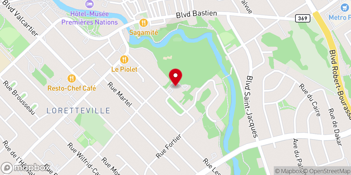 Map showing location of Ursulines of Quebec Provincial House