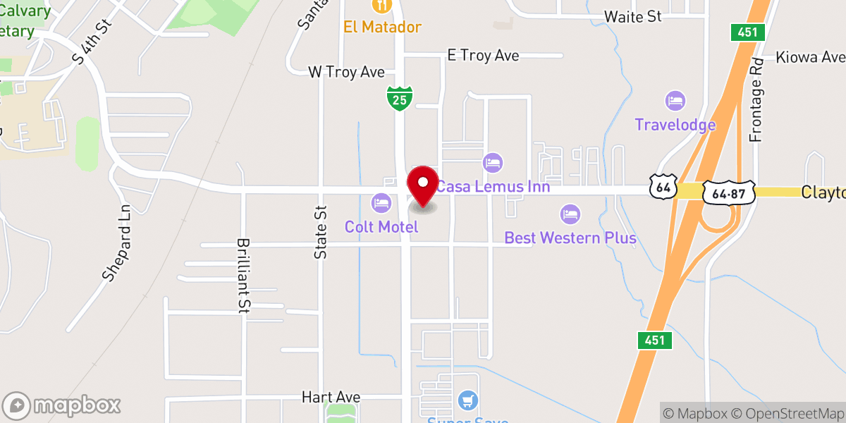 Map showing location of Domino's Pizza