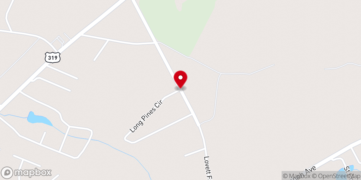 Map showing location of Lovett United Methodist Church