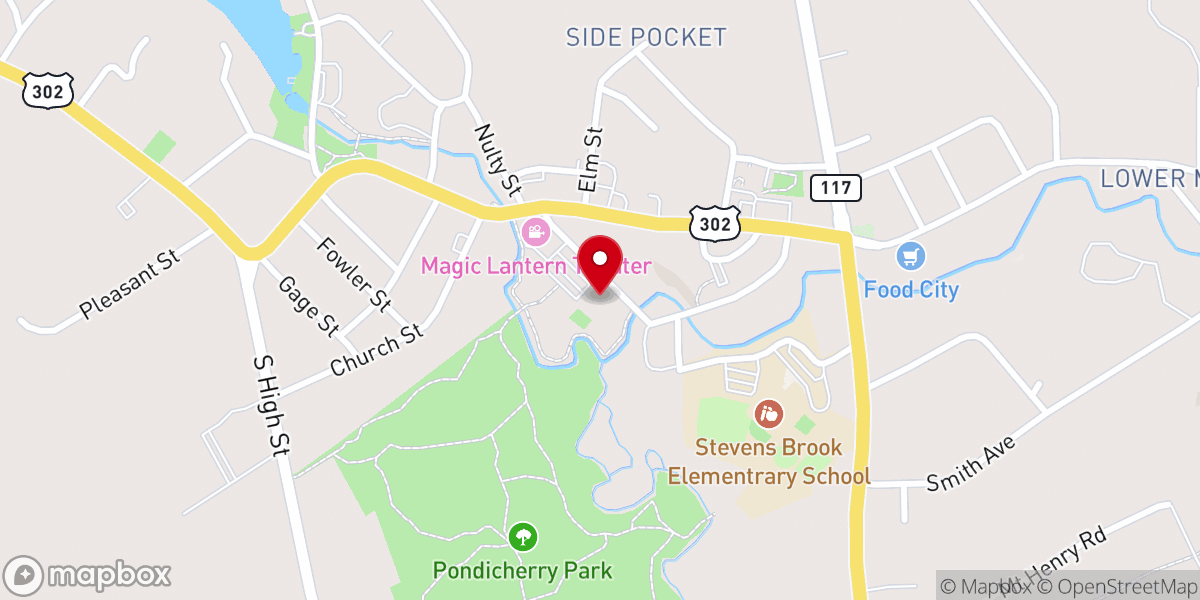 Map showing location of New Heights Baptist Church