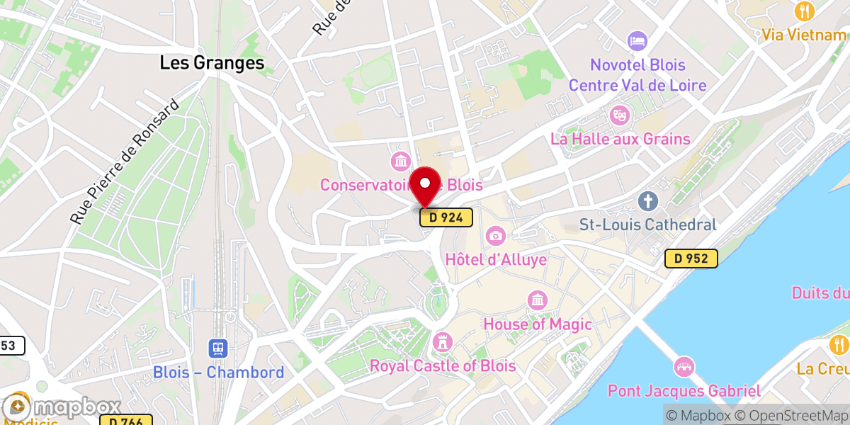 Map showing location of Église Protestante Unie de Loir-et-Cher