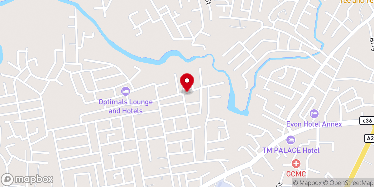 Map showing location of Christian Pentecostal Prayer Network Int'l